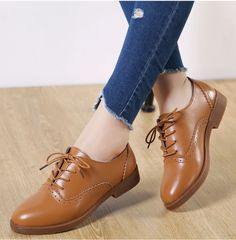 Soft Comfortable Ladies Loafers Autumn Casual on Storenvy Brogue Shoes Women, Ladies Loafers, Women Brogues, Womens Riding Boots, Brogue Shoes, Autumn Casual, Black Shoes Women, Genuine Leather Shoes, Women Oxford Shoes