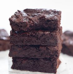 three brownies stacked on top of each other