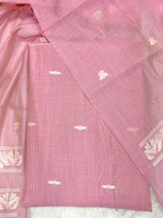 Product Details Pink Floral Leaf Unstitched Salwar Suit in Muga Cotton Elevated with Thread Woven Work Accompanied by an Unstitched Kurta, Bottom and Dupatta with Tassels Comes with the Vishnu Weaves Promise of Premium Quality Size & Fit Kurta & Bottom : 5.50 Mtrs Dupatta : 2.30 Mtrs Material & Care Dry Wash Only Traditional Pink Cotton Silk Lawn Suit, Pink Chanderi Lawn Suit With Pallu, Traditional Pink Lawn Suit With Pallu, Festive Handloom Churidar, Handloom Churidar For Diwali, Semi-stitched Handloom Sets For Traditional Ceremonies, Pink Handloom Sets For Traditional Ceremonies, Pink Cotton Silk Unstitched Suit With Traditional Drape, Pink Cotton Silk Unstitched Suit In Traditional Drape