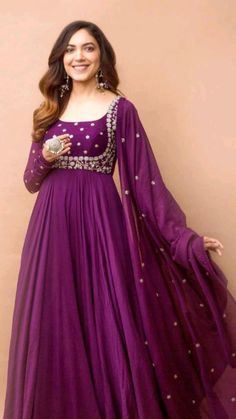 अनारकली सूट, Orang India, Anarkali Designs, Long Gown Dress