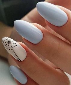 Nail Art Dessin, Nail Art Bleu, Blue Nail Art Designs, Cute Spring Nails, Nail Art Designs Summer, Blue Nail Art, Simple Nail Art Designs, Designs Nail