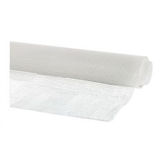 a roll of white mesh on a white background