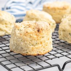 some biscuits are cooling on a wire rack