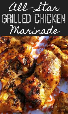 grilled chicken marinade with text overlay