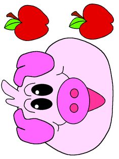 an image of a cartoon character with two cherries on it's head and eyes