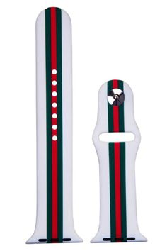 Gucci Apple Watch Band Trendy White Watch Accessories With Bracelet Strap, Trendy White Bracelet Strap For Watches, Trendy White Bracelet Strap Apple Watch Band, Trendy White Apple Watch Band With Bracelet Strap, White Bracelet Strap Watch Bands, White Watch Bands Fashion Accessory, Trendy White Watch Band For Gift, Adjustable White Watch With Bracelet Strap, Adjustable White Watch Bracelet Strap