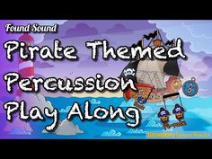 an animated pirate themed play along with the words, pirate theme and cartoon characters on it