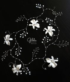 In this new DIY tutorial I will tell you how to make a wedding hair accessories for your future event. Today we will make bridal hair vine from beads, flowers and wire that will fits any bridal hair styles  #gilda #jewelry #howtomake #handmade #diy #hair #vine #wedding #bridal #accessory #GildaWorkshop #tutorial