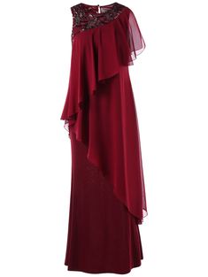 Sleeveless Banquet Maxi Dress with Sequins - Burgundy - 3T50194412 - Women's Clothing, Dresses, Full Dresses #FullDresses #Women's #Clothing # #Dresses # #Full #Dresses Cocktail Maxi Dress, Formal Maxi Dress, Cheap Maxi Dresses, Dress With Sequins, Elegant Maxi Dress, Full Dress, Maxi Dress Cocktail, Backless Maxi Dresses, Maxi Dress Formal