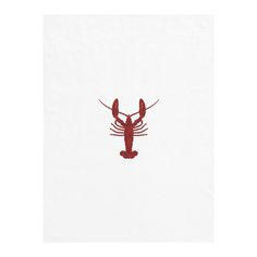 a red lobster on a white background