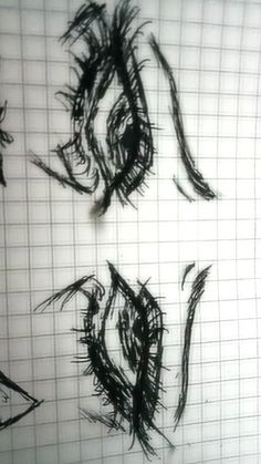 some black and white drawings on a piece of paper with writing that says,'d is