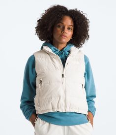 With a city-ready design and expedition-tested features, the Women’s Hydrenalite™ Down A-Line Vest delivers winter warmth you can count on. A relaxed fit leaves room for layering, while 600-fill down baffles and water-repellent finish help insulate you from the cold. Women's Women's Vests. Water-repellent. [North Face, Northface, thenorthface, the northface, TNF, tnf] North Face Hydrenalite, Women's Vests, Walking City, Womens Athletic Outfits, Quilted Puffer Vest, Rain Pants, Outerwear Vest, Vest White, Down Vest