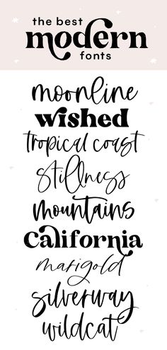 the best modern calligraphy font styles