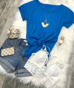 Blue Summer Outfits, Summer Outfits Women 30s, Practically Perfect, Comfy Fashion, Ootd Fashion, Summer Outfits Women, Polyvore Fashion, Fashion Boutique, Classy Outfits