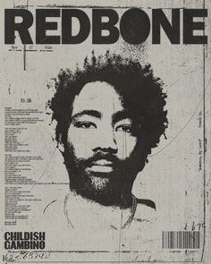 the front cover of redbonee magazine with an image of a man's face