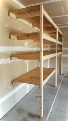 the shelves are made out of plywood boards