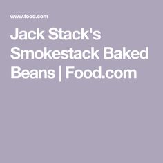 the jack stack's smokestack baked beans food com logo on a purple background