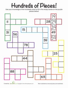 the hundreds of pieces worksheet