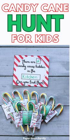 the candy cane hunt for kids is an easy and fun way to teach children about candy canes