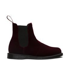 Dr. Martens Flora Velvet Cherry Red Ze You Velvet R23962600. Dr Martens Flora, Chelsea Boots Women, Goodyear Welt, Chelsea Boot, Cherry Red, Everyday Style, Dr. Martens, Everyday Fashion, Chelsea Boots