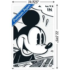 an image of mickey mouse in black and white with the words i'm on it