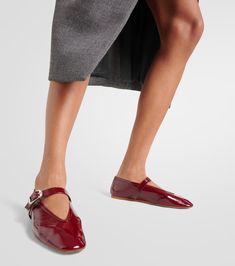 Stella patent leather ballet flats in red - Le Monde Beryl | Mytheresa Red Leather Ballet Flats For Formal Occasions, Elegant Red Leather Ballet Flats, Red Leather Ballet Flats With Leather Sole, Elegant Red Ballet Flats With Leather Sole, Red Round Toe Ballet Flats For Evening, Formal Leather Ballet Flats With Red Sole, Chic Red Ballet Flats For Formal Occasions, Chic Red Ballet Flats For Formal Events, Red Leather Ballet Flats With Red Sole