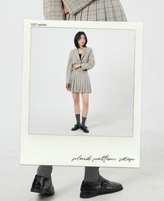 a woman holding up a framed photo in front of her face with the caption, related to fashion story