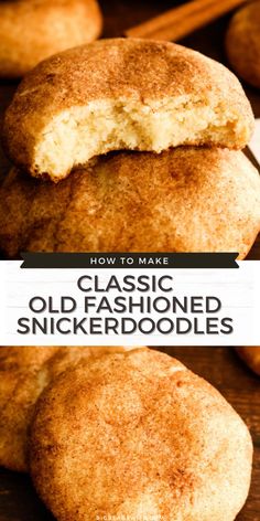 an image of old fashioned snickkerdoodles with the title overlay