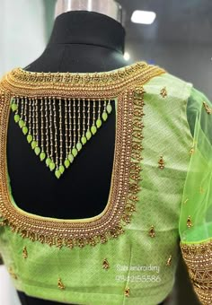 Light Green Maggam Work Blouse Designs, Boat Neck Aari Work Blouse Designs, Latest Aari Work, Aari Work Blouse Designs, Blue Blouse Designs, Boat Neck Blouse Design