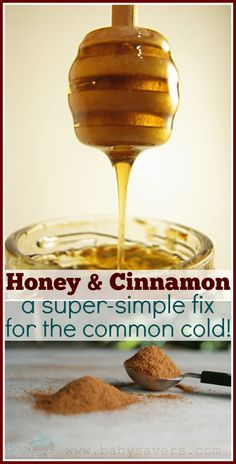 Help cold and flu symptoms with honey and cinnamon! Relieve the common cold with this natural, immune boosting combination of sweet honey and spiced cinnamon. It's a natural cough syrup! Cold Cough, Natural Cold Remedies, Cold Home Remedies, Natural Cough Remedies, Cough Remedies, Leaky Gut, Cold Remedies, Common Cold