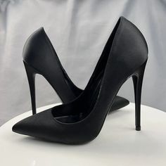 TAAFO Women All Black Satin Pointe Toe Chic High Heel Dress Shoes Ladies Formal Dress Shoes 12cm Black-33 Shoes Customized, Formal Dress Shoes, Chic High Heels, High Heel Dress Shoes, Low Heel Flats, Basic Heels, High Heel Dress, Shoes Elegant, Floral Heels