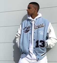 Monogram Jacket, Fashion Outerwear, Black Men Street Fashion, Varsity Jackets, Men Street Fashion, Dope Outfits For Guys, Plaid Shirt Men