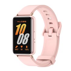 For Samsung Galaxy Fit 3 Mijobs Silicone Watch Band(Pink+Rose Gold) - Watch Bands by MIJOBS | Online Shopping UK | buy2fix Silicone Watch Band, Silicone Bracelets, Watch Strap, Watch Band, Pink Rose, Watch Bands, Buckle, Rose Gold