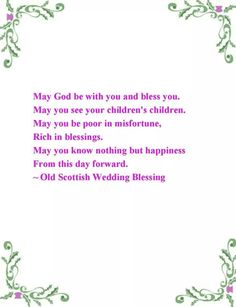 a pink and green frame with the words may god be with you and your children's children