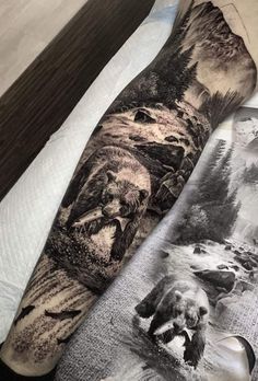 an arm with some animals on it