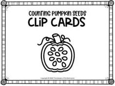 the counting pumpkin seeds clip cards