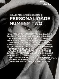 a woman with a hat on her head and the words personalidade number two