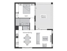 the floor plan for an apartment with two bedroom and one bathroom, which is attached to a