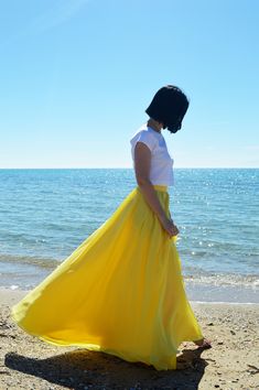 Yellow skirt for women Chiffon skirt Bridesmaid skirt Party skirt Floor skirt Full length skirt Flare skirt High waist skirt Plus size skirt by DalitaCollections on Etsy Bridesmaid Yellow, Bridesmaid Skirt, Yellow Maxi Skirts, Prom Skirt, Long Chiffon Skirt, Bridesmaid Skirts, Ivory Skirt, Plus Size Skirt, Two Piece Wedding Dress