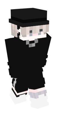 an image of a pixel art character with a black hat and white shirt, standing in front of a white background