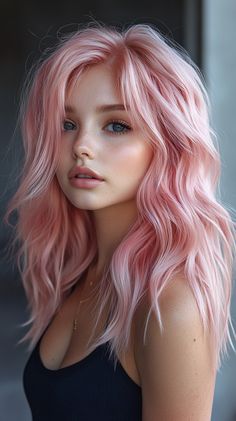 Unlock the Secret of Radiant Pink Hair Ideas Natural ✨ Trendy Shades, Hair Inspo Color, Colored Hair