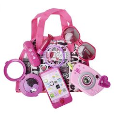 Children's Simulation Cosmetics Princess Makeup Purse set Playful Pink Plastic Bag, Playful Pink Plastic Bags, Camera Sunglasses, Makeup For Kids, Pretend Makeup, Makeup Toys, Makeup Kit For Kids, Play Makeup, Princess Makeup