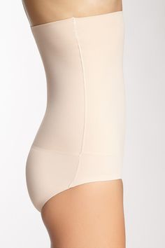 With a smooth microfiber construction, these tummy control high waist briefs will be invisible under the tightest dress.Top sold separately. High Stretch Beige Brief Shapewear, High Stretch Beige Shapewear Brief, High Stretch Smoothing Beige Bottoms, Beige High Stretch Full Coverage Shapewear, White Stretch Shapewear, White Seamless High-cut Leg Shapewear, Fitted No-show Shapewear, High Stretch High Waist Beige Shapewear, Compressive Beige Shapewear