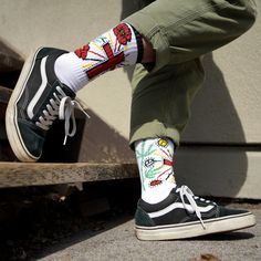 Inspired by the Grievous Angel of country music, a pair of socks that pays homage to Gram Parsons and his famous Nudie suit. This sock set comes with two unique but complementary designs — poppies and pills — for your left and right dogs. Red, yellow, green and black knit design on crew socks. Crew socks 70% cotton, 20% spandex, 10% elastic One size fits most Distinct designs for left and right feet Nudie Suit, Gram Parsons, Sock Designs, Sock Set, Sock Drawer, Music A, Sock Packs, Vans High Top Sneaker, Designer Socks