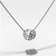 The GOODSTONE pendant necklace, both dainty and elegant. Perfect for daily looks to big occasions. Choose your own center diamond and chain length. Round Solitaire Diamond Necklace, Solitaire Diamond Necklace, Half Bezel, Round Solitaire, Diamond Solitaire Necklace, Diamond Gift, Bezel Pendant, Solitaire Diamond, Men's Rings