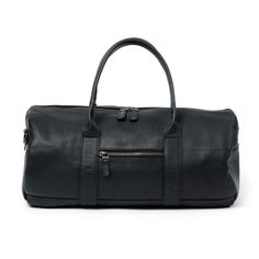 Image 1 Modern Black Travel Bag With Leather Trim, Black Leather Trim Duffle Bag For On-the-go, Black Leather Functional Weekender Bag, Modern Black Leather Travel Bag, Casual Black Weekender Bag With Leather Trim, Functional Black Travel Bag With Leather Trim, Casual Black Travel Bag With Leather Trim, Modern Black Travel Bag With Zipper, Modern Black Travel Bag With Zipper Closure