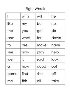 sight words worksheet for kids to practice their handwriting and writing skills with pictures