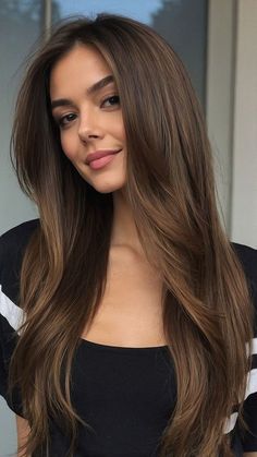 Latest Haircuts For Long Hair, Haircut For Naturally Straight Hair, Square Round Face Hairstyles, Hair Color Round Face, Long Haircut Round Face Straight, Naturally Straight Hair Hairstyles, Sidepart Haircut Woman, Straight Haircut Women, Straight Hair Haircuts Women