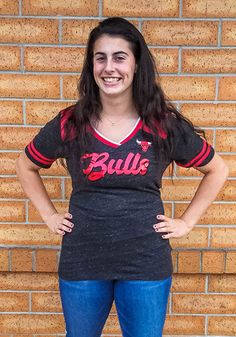 Chicago Bulls Womens Black Training Camp V Neck Short Sleeve T-Shirt Bears Chicago, American Giant, Things To Do In Chicago, Chicago Shopping, Local Beer, Chicago Fire, Training Camp, Beer Shirts, Chicago Blackhawks