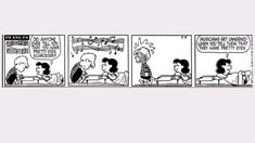 a comic strip with people talking to each other